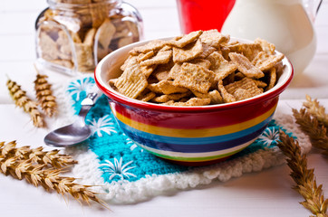 Cereal flakes for breakfast