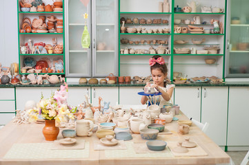 Pottery making girl