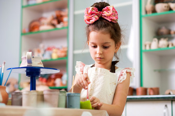 Pottery making girl