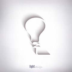 with the shadow of white light