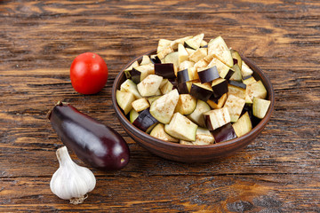 diced eggplant