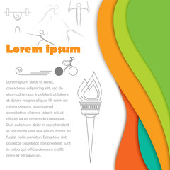 Sport brochures with abstract background.