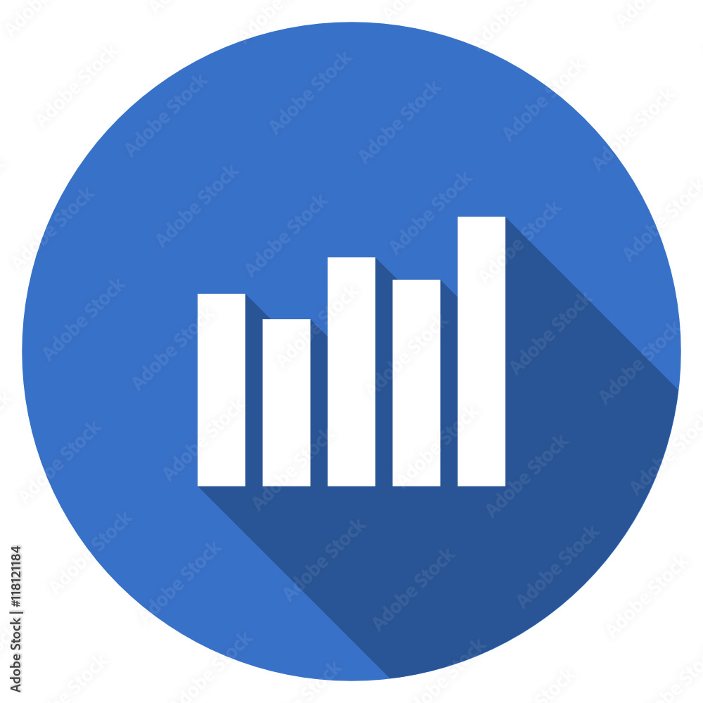 Aufkleber Flat design blue web graph chart vector icon