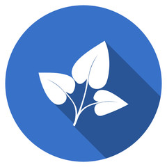 Blue flat design round web nature vector icon