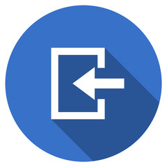Flat design blue web login vector icon