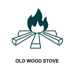 old wood stove icon