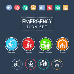 emergency icon set