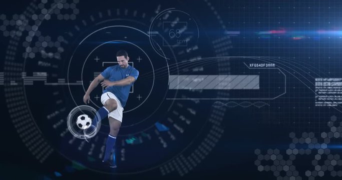 Athlete kicking a football - Powered by Adobe