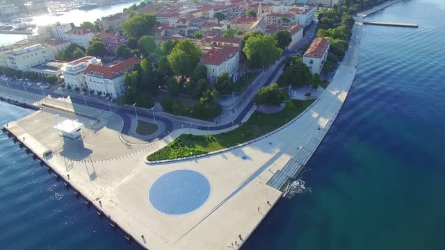 Aerial view of the old city of Zadar.