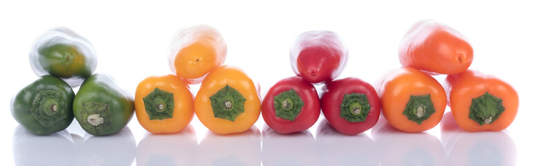 Fresh assortment of mini peppers