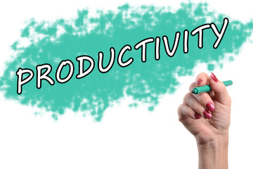 Word productivity written by a hand