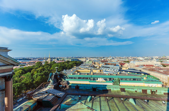 Aerial View from Isaac Cathedral, Saint Petersburg