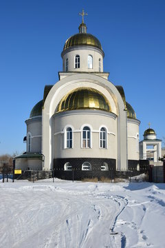 Uniat church in AStana, capital of Kazakhstan, in winter