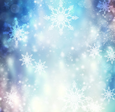 Winter holiday xmas blue illustration background.