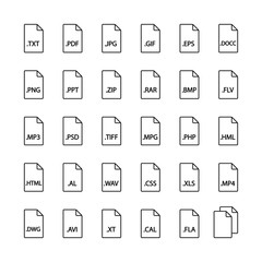 line file format icons.