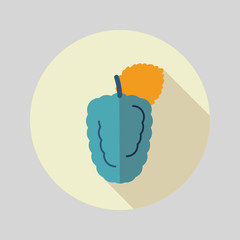 Blackberry bramble flat icon. Berry fruit