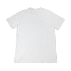 White T-Shirt Isolated on white background (front view)