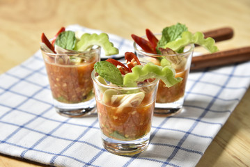 shrimps in fish sauce spicy,Thai food