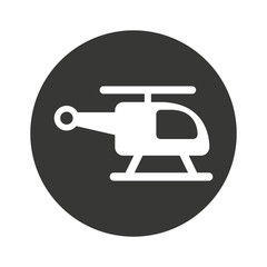 helicopter vehicle isolated icon