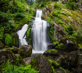 Fototapeta na wymiar Picturesque waterfalls landscape in Germany, Triberg