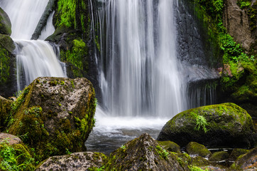 Threads of water in waterfall Triberg, Germany