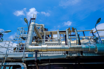 Top floor of boiler in fuel gas power plant