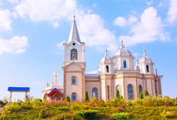 beautiful church against blue sky