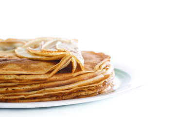 many thin pancakes