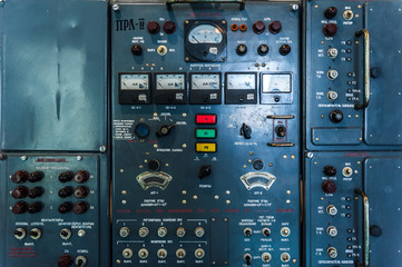 Control panel of a vintage research device - Powered by Adobe