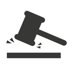 gavel hammer isolated icon