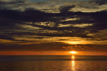 Fototapeta na wymiar Beautiful sunset on the Gulf of Mexico,Florida