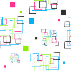 Fototapeta premium geometric background, seamless pattern with colored square
