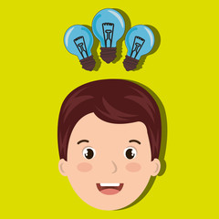 child student idea bulb