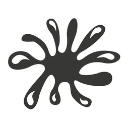 splash silhouette isolated icon