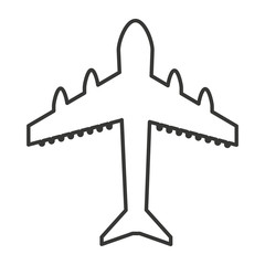 airplane silhouette isolated icon