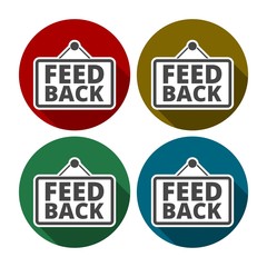 Vector flat design feedback icons