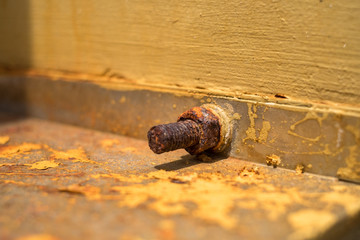 Rusty nut and bolt in power plant cause of corrosion