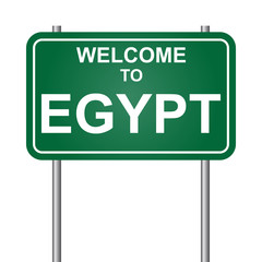 Welcome to Egypt, green signal vector