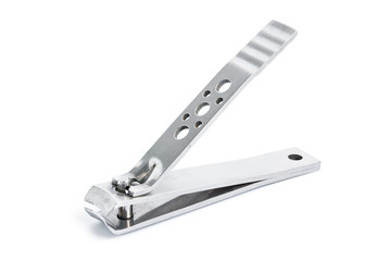 Obraz premium Nail clippers on white background