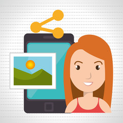 character sharing smartphone image