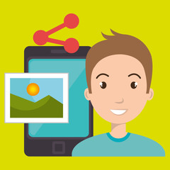 character sharing smartphone image