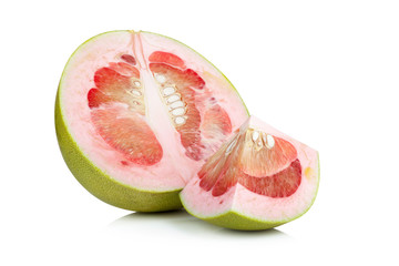 Pomelo fruit on white background