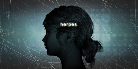 Woman Facing Herpes