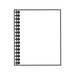 flat design wired notebook icon vector illustration