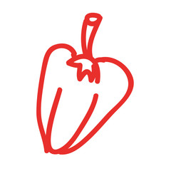 Obraz premium pepper vegetable health icon