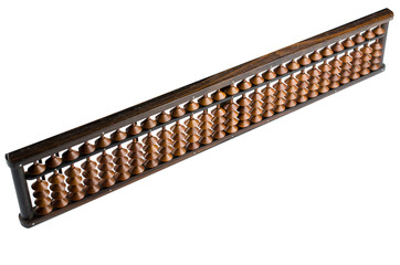 Traditional wooden abacus on white background