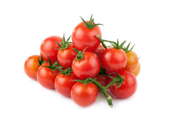Fresh tomatoes isolated on white