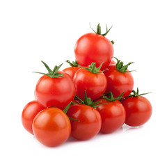 Fresh tomatoes isolated on white