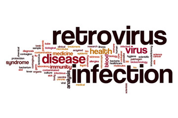 Fototapeta premium Retrovirus infection word cloud
