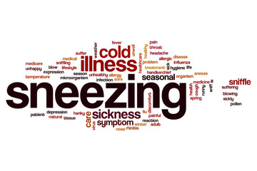 Sneezing word cloud